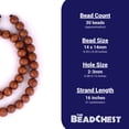 thumbnail image 4 of The Bead Chest Natural 14mm Wooden Beads in Brown - Light for Jewelry Making – Round Loose Wood Spacer Beads I Approximately 30 Beads, 4 of 4