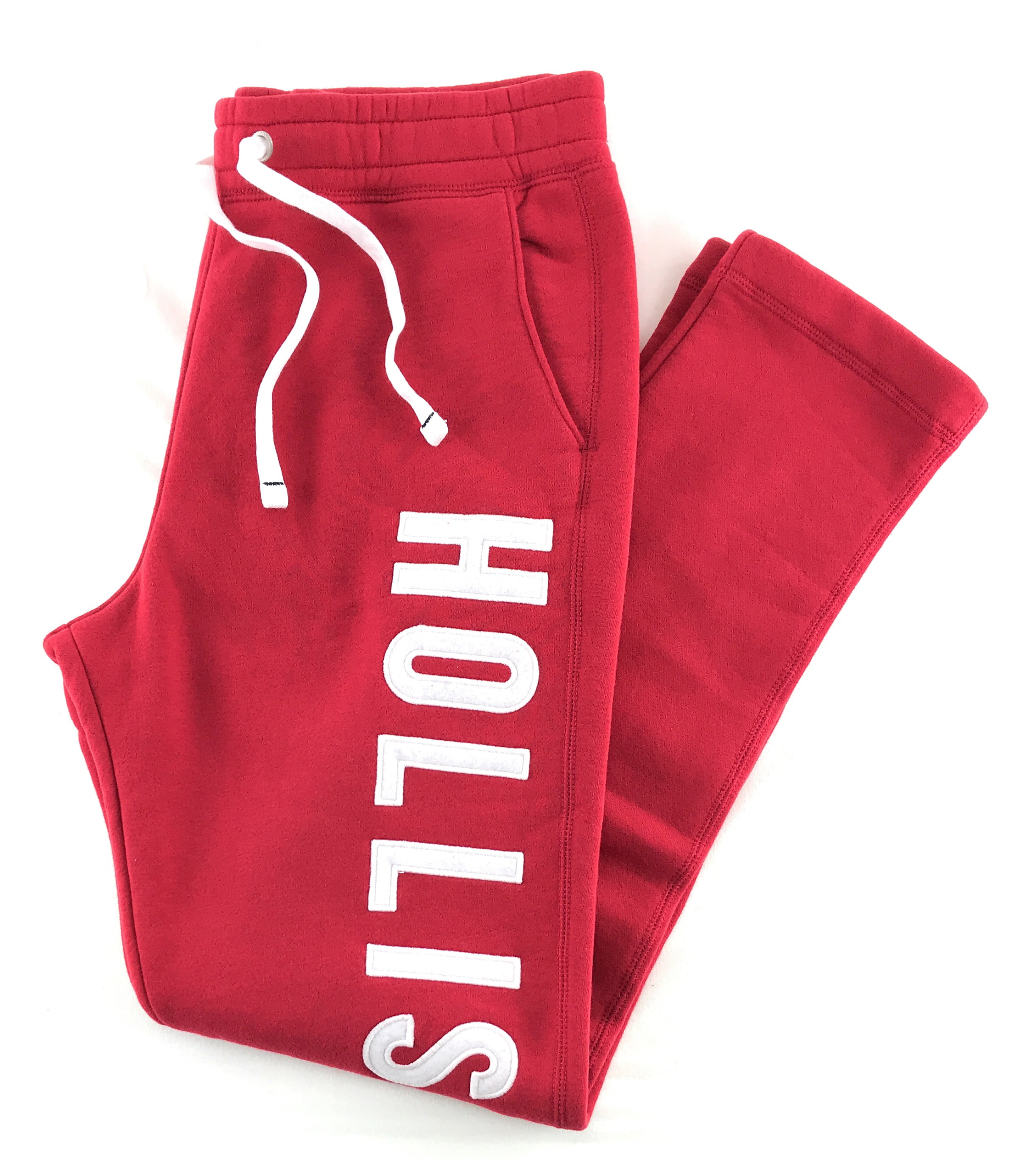 hollister red sweatpants