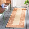 thumbnail image 3 of Safavieh Courtyard Steve Oriental Indoor/Outdoor Runner Rug, Natural/Terracotta, 2'3" x 6'7", 3 of 9