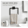 thumbnail image 3 of 10-Piece Matte Black Bathroom Hardware Set Tow Set for Bathroom Include 24 inch Tow Towel Ring  Holder Coat Hooks Stainless Steel Wall Mounted Towel Holder Set, 3 of 6