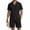 Black Set for Men, variant on Men's Suit Set Loose With Pockets Solid Pattern Versatile Design For Multiple Occasions Black XL