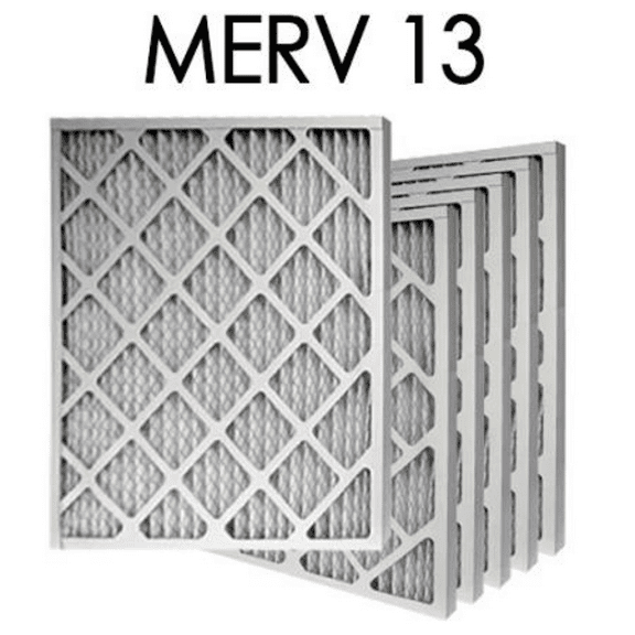 24x24x1 MERV 13 Pleated Air Filter 6PK | 23.375x23.375x.75 - Actual Size