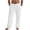 White, variant on Admvng Linen Pants for Men Solid Color Casual Soft Trousers with Pockets