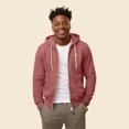 thumbnail image 3 of Dalix Taco Embroidered Zip Hoodie Fleece Long Sleeve Pocket Warm Soft Mens in Mauve 2XL XX-Large, 3 of 5