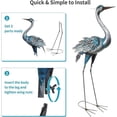 thumbnail image 6 of Crane Garden Decor Statue, Blue Heron Garden Statue Metal Yard Art Outdoor Decoy, Garden Sculptures & Statues for Yard/Garden/Lawn/Pond/Outdoor Decoration, 1Pc, 6 of 6
