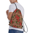 thumbnail image 4 of Yiaed Rose Mix Leopard 1 Print Drawstring Bags Drawstring Backpack Bulk String Back Pack Gym Sport Bag-Medium, 4 of 5