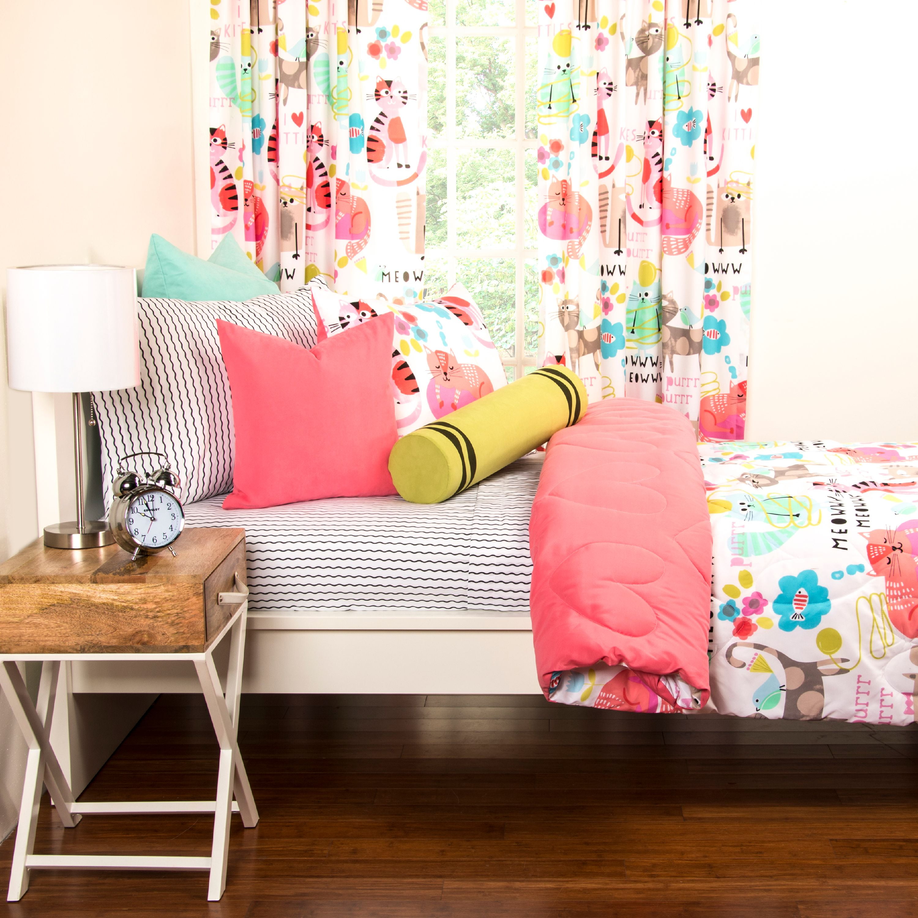 Crayola Purrty CatTwin Comforter Set