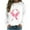 White, variant on WREESH Women's Graphic Long Sleeve Sweatshirt Casual Loose Fit Pink Ribbon Cancer Awareness Top Black