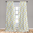 thumbnail image 5 of Lion 2 Panel Curtain Set, Cartoon Animals Layout Nursery Crocodiles Elephants Zebra Joyous Wildlife Print, Lightweight Window Treatment Living Room Bedroom Decor, 56" x 63", Grey Blue, by Ambesonne, 5 of 5