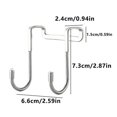 thumbnail image 2 of Stainless Steel Double Hooks Over The Door Hook Kitchen Utensil Hanger, 2 of 5