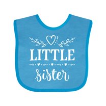 Inktastic Little Sister Girls Baby Bib