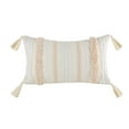 thumbnail image 2 of Phantoscope Boho Woven Tufted with Tassel Series Decorative Throw Pillow Cover, 12" x 20", Cream White Stripe, 1 Pack, 2 of 4