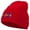 Red, variant on Sweden Country Three-Letter SWE Flag Embroidered 8 Inch Knitted Short Beanie - Red OSFM