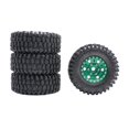 thumbnail image 4 of Neumáticos de Rueda de goma Hugo 4 piezas 1/24 RC para Axial SCX24 Verde, 4 of 8