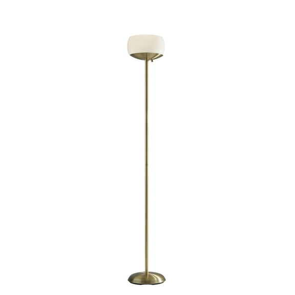 Jessica 300W Torchiere Floor Lamp in Brass