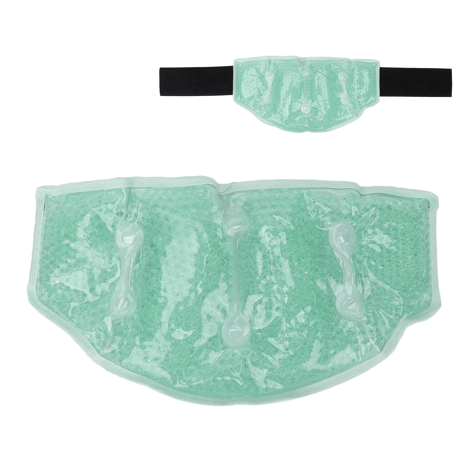 Yajisi Reusable Gel Bead Neck Wrap for Pain Relief, Hot Cold Compress Therapy Cooling Neck Pack, Green (11 x 6.7 inches / 28 x 17 cm)