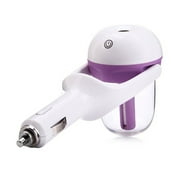 ICOCO Portable 2-in-1 Mini Ultrasonic Car Humidifier Aromatherapy Air Humidifier Air Purifier and Aroma Diffuser Essential oi l Diffuser for Car缁斿妲抲rple