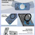 thumbnail image 5 of for iPhone 17 Pro Case with Magnetic Rotating Ring Stand, Shockproof Soft TPU Wireless Charging Anti-Scratch Protection Anti-Scratch Soft Microfiber Lining Skin Friendlt Phone Cover, Gray, 5 of 13