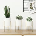 thumbnail image 3 of Travelwant Modern Plant Holder, Adjustable Width 5 to 6 inches, Mid Century Metal Plant Stand Indoor Outdoor, Tall Flower Planter Pot Stand for Corner Display(Pot Not Included), 3 of 6