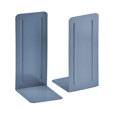 Acrimet Jumbo Premium Metal Bookends 9 (Heavy Duty) (Blue Color) (1 Pair)