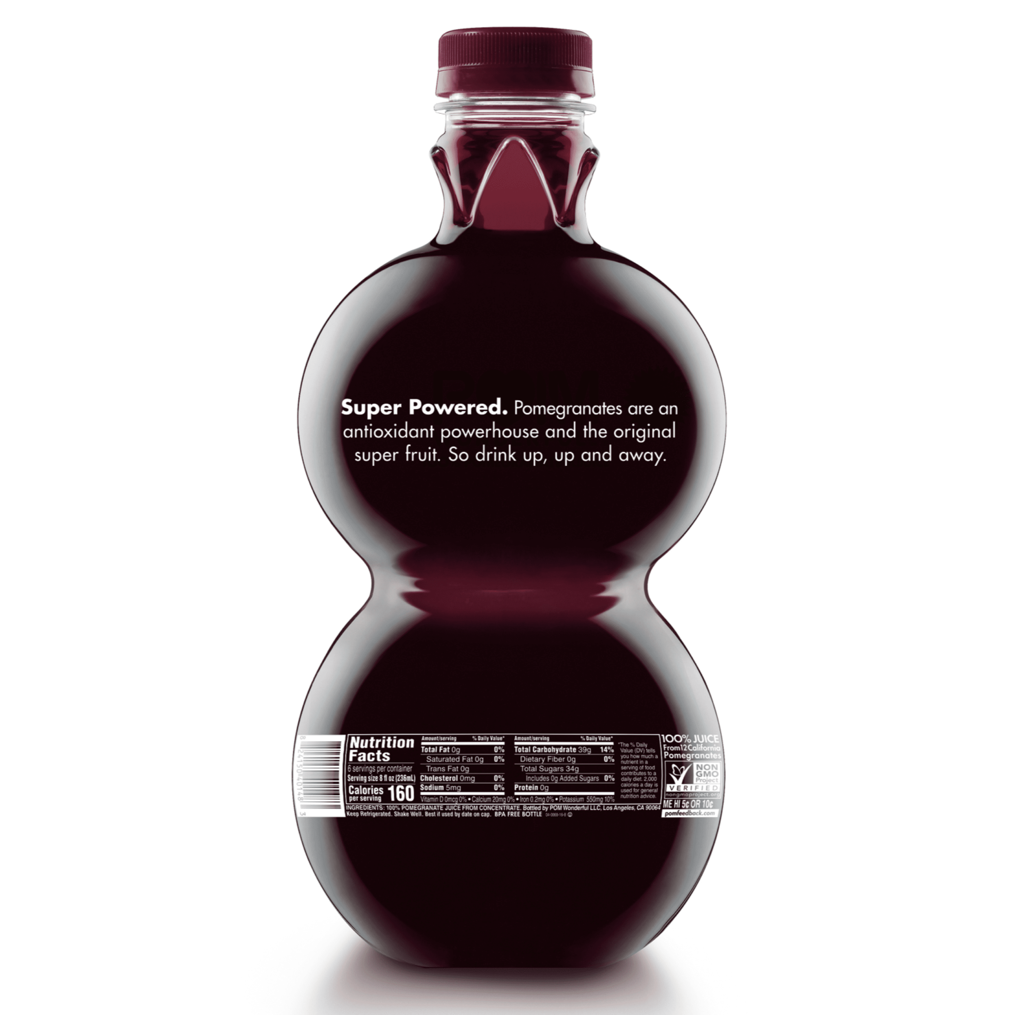 (3 pack) POM Wonderful Antioxidant Superpower 100% Pomegranate Juice, 48 fl oz