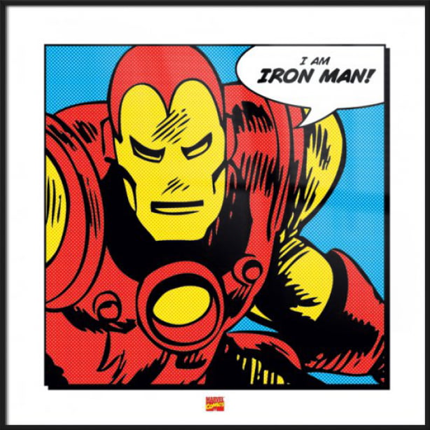 Iron Man Framed Marvel Comics PopArt Poster / Art Print