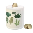 thumbnail image 3 of Tropical Piggy Bank, Vintage Botanical Composition of Different Kinds of Tree Leaves from Exotic Nature, Ceramic Coin Bank Money Box for Cash Saving, 3.6" X 3.2", Multicolor, by Ambesonne, 3 of 4