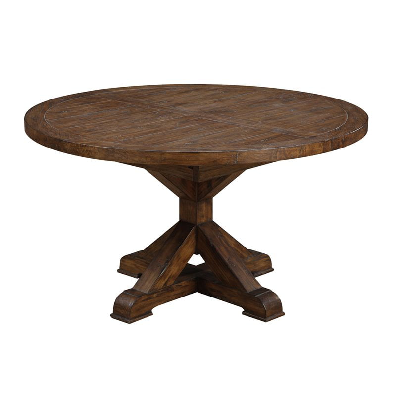 Pemberly Row 54 Round Dining Table, Round Table With Built In Leaf
