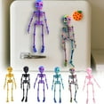 thumbnail image 4 of 3D Printed Skeleton Refrigerator Magnets - Skeleton Magnets for Rridge, Decorative Fridge & Locker Magnetic Skeleton for Refrigerator, Skull Magnets for Kitchen, Office, and Garage 18cm Purple, 4 of 9