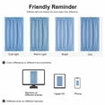 thumbnail image 7 of PiccoCasa 2Pcs French Door Curtain Thermal Insulated Blackout Window Curtain, Sky Blue W25 x L40 Inch, 7 of 7