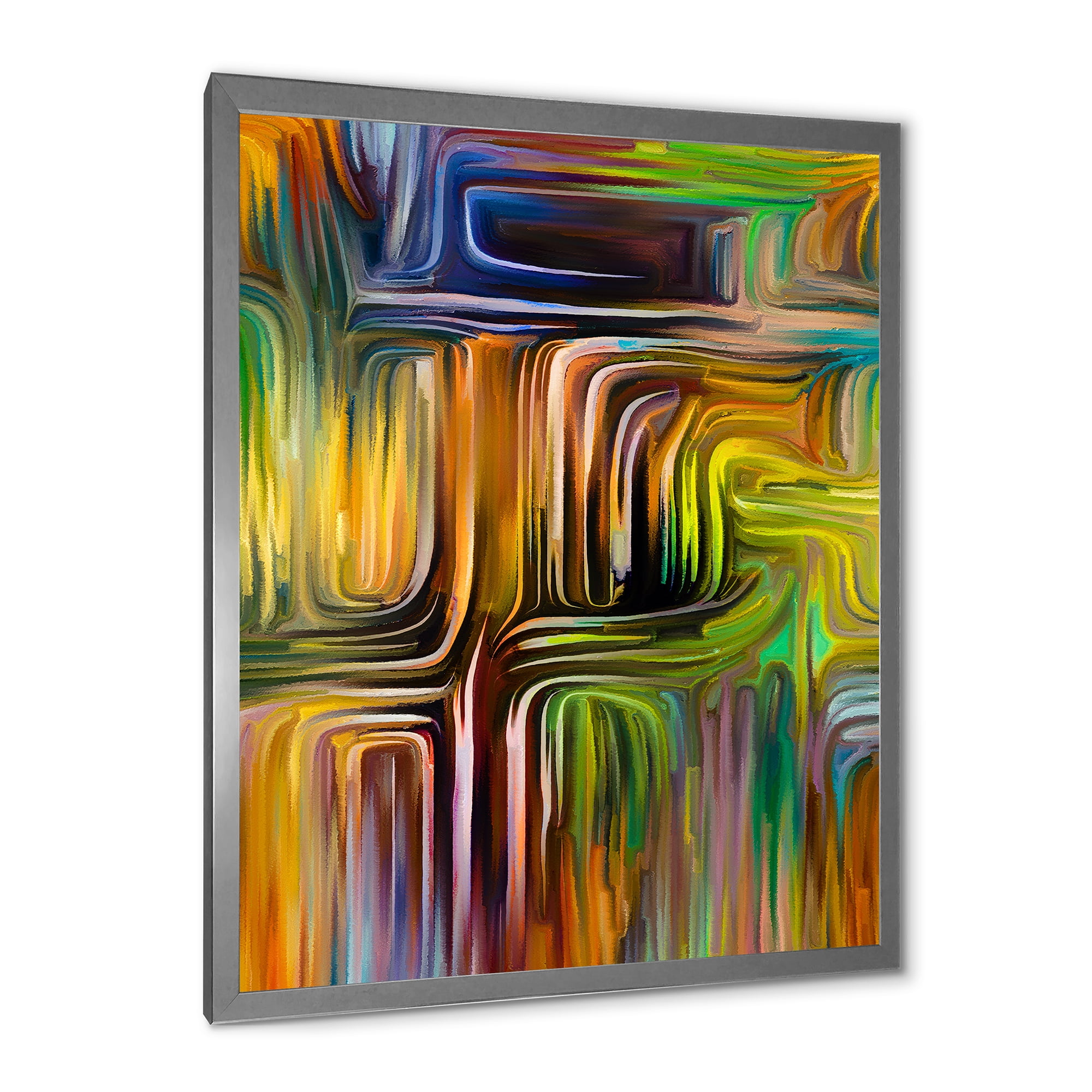 Designart 'Colour Spiral Fusion I' Modern Framed Art Print