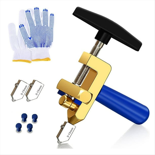 Herramienta Manual para Cortar Azulejos, Alicates para Romper Azulejos de Vidrio, Cortador Manual de Azulejos con 3 Hojas de Acero de Tungsteno.