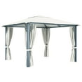 thumbnail image 4 of vidaXL Gazebo with Curtain 118.1"x118.1" Cream Aluminum, 4 of 8