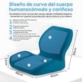 thumbnail image 4 of Cojin para Coxis y Ciatica Lumbar, Coj&iacute;n de Espalda y de Silla Combinado, Asiento para Silla de Oficina de Memory Foam,Aliviar La Ci&aacute;tica,Con Funda Lavable,Favorece La Circulaci&, 4 of 8