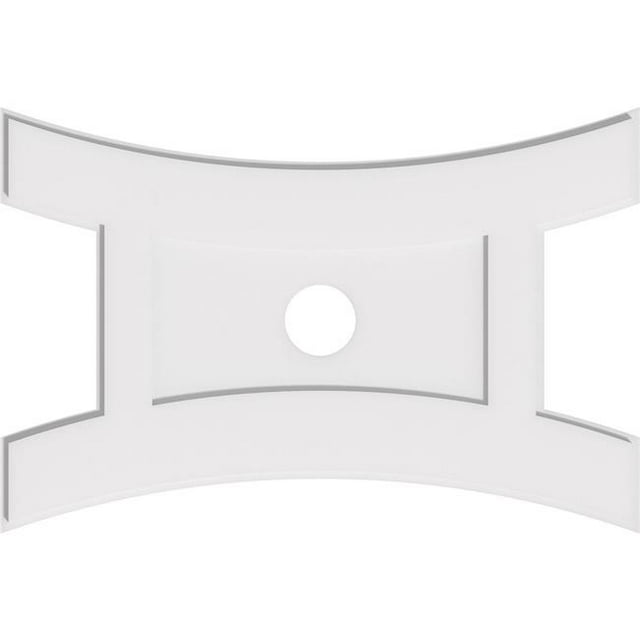 Ekena Millwork CMP36X24HN-04000 4 in. ID x 7.75 in. Rectangle Haven Architecture Grade PVC Contemporain Plafond Médaillon