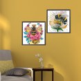 thumbnail image 4 of Pintura de diamante 5D DIY Taladro parcial con forma especial Flores Abeja Kit30x30cm 2 piezas, 4 of 9