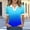 A_ Blue, variant on Olyvenn Women's Summer Gradient Print Turn Down Collar Top, Loose Fit Lightweight Short Sleeve Button Collared Blouse for Beach Holiday Blue L
