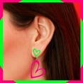 thumbnail image 5 of sixwipe Women's 80s Neon Earrings, 3 Styles Exaggerated Retro Costume Accessories, 3 Pairs, 5 of 8
