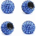thumbnail image 1 of Yazoeia 4 PCS Car Tire Valve Stem Caps, Handmade Dustproof Crystal Rhinestone Auto Stem Air Cap Cover, Attractive Vehicle Exterior Accessories, Universal for Car Truck Motorcycle Bike CJC912-115992, 1 of 6