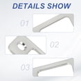 thumbnail image 3 of Deadbolt Strike Plate, Adjustable Door Strike Plate with Screws Silver, 3 of 6
