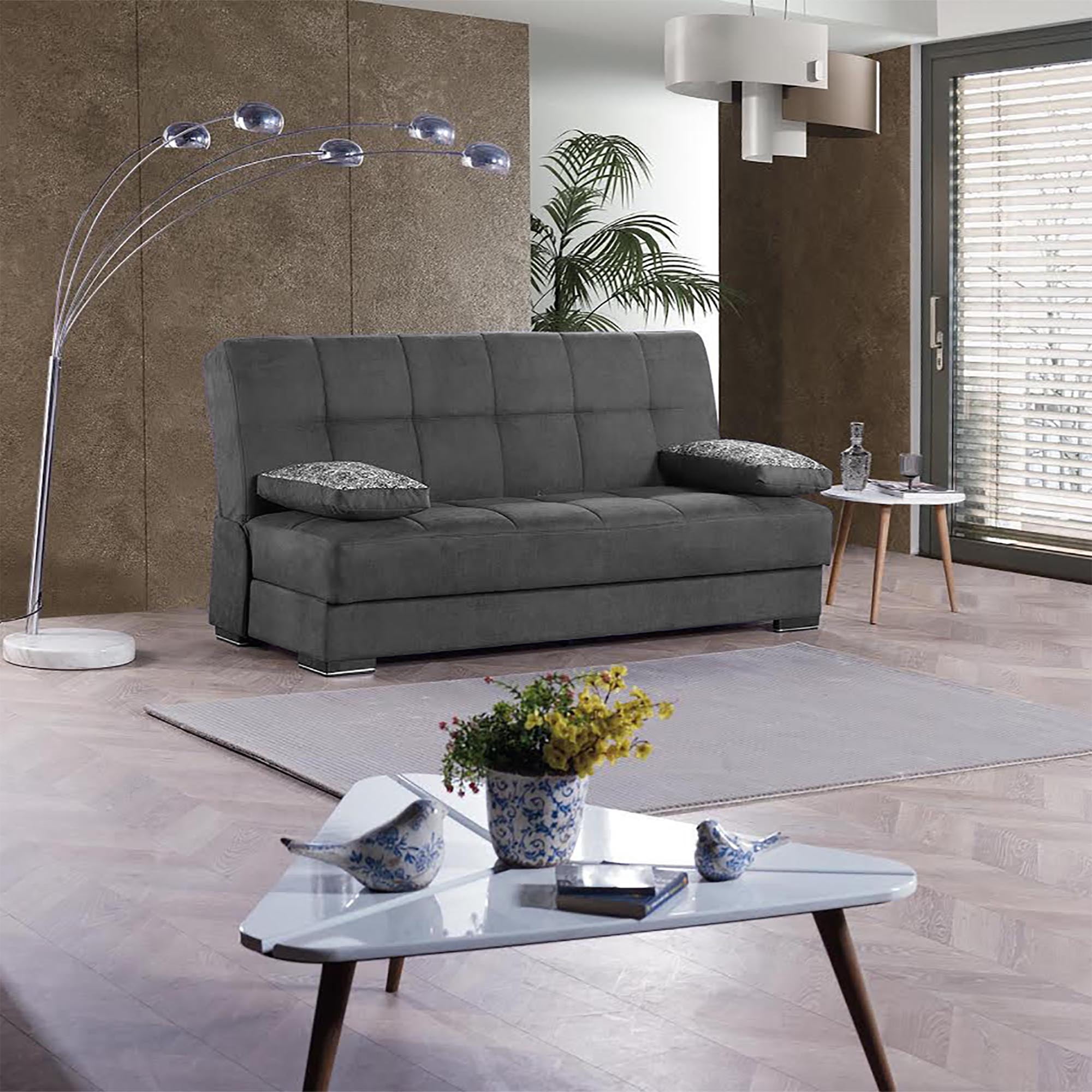 Ottomanson Loft Sofa Bed with Storage 75", Gray Chenille