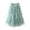 Green, variant on Women's Midi Irregular Tulle A-line Elastic High Waist Puffy Skirt Beige