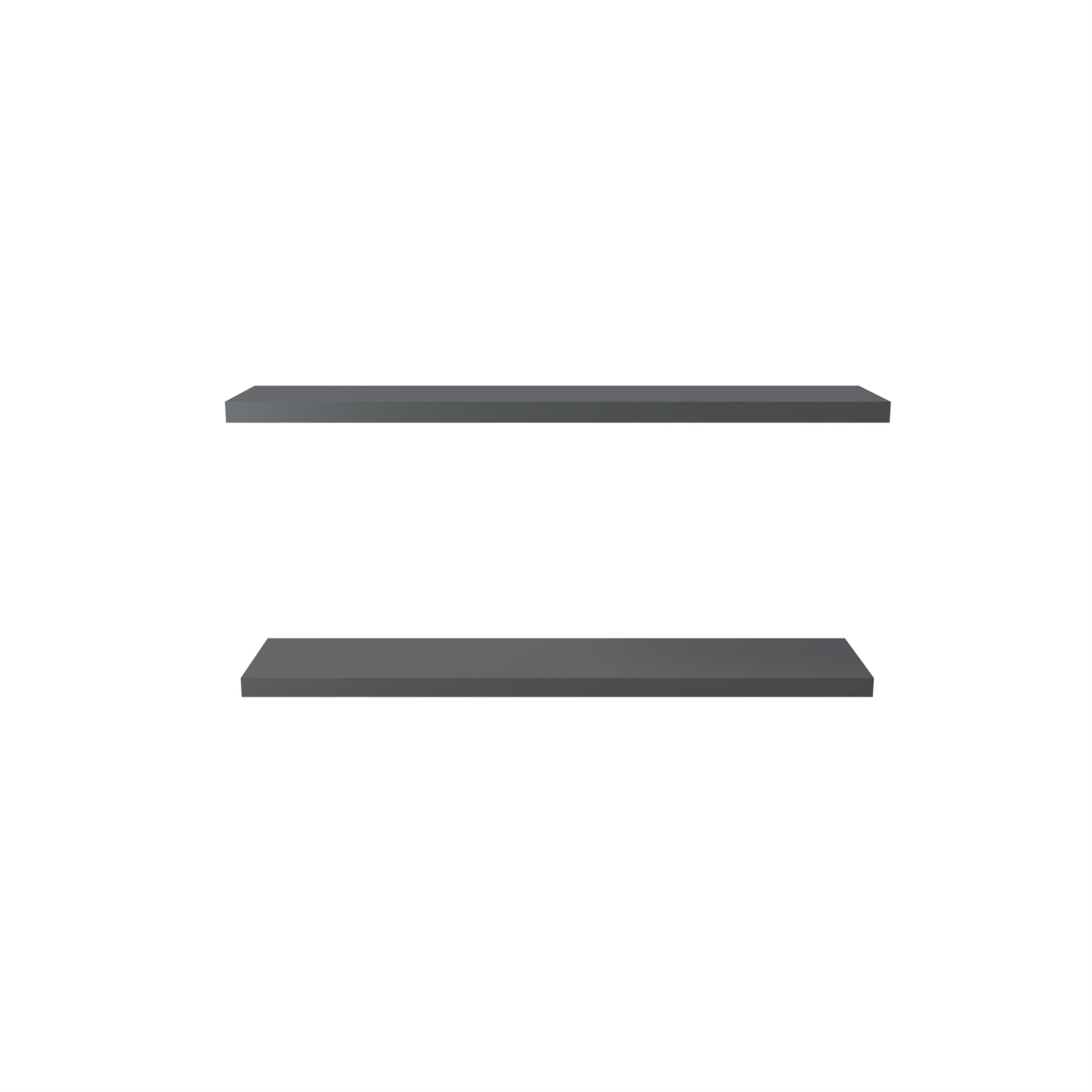 Ecco 47" Wide Floating Shelves Set of 2 Matt Gray Engineered Wood Matt Gray