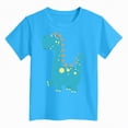 thumbnail image 4 of kpoplk Girls/Kids/Toddlers Crew Neck Cotton T-Shirts Short Sleeve Summer Basic Top(Sky Blue,7-8 Y), 4 of 4