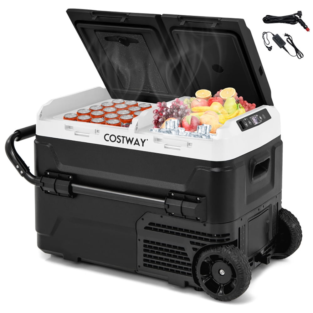 Aimee Lii 64QT Dual Zone 12V 42QT Car Refrigerator for Vehicles Camping Travel Truck Outdoor and Home Use, Portable Water Cooler, Black Aimee Lii 64QT Dual Zone 12V 42QT Car Refrigerator for Vehicles Camping Travel Truck Outdoor and Home Use, Portable Water Cooler, Black