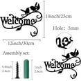 thumbnail image 2 of 1pc Welcome Metal Wall Art Birds on Branch Decor Wall Hanging Silhouette Sculpture Ornament Iron Sign, 2 of 7