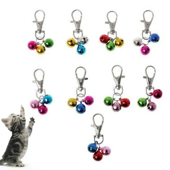 Limei 5Pcs Metal Jingle Bells Loose Beads Festival Party Decoration, 14mm Pet Cat Puppy Dog Bells for Collar, DIY Crafts Accessories, Random Color