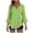 Green, variant on MOJOGO Women's V Neck Shirts 3/4 Sleeve Blouse Bell Sleeve Button Down Tops Loose Peplum Top Summer Casual Clothes S