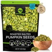 Roasted & Salted Pumpkin Seeds, Pepitas, No Shell (1 lbs) by Nut Cravings