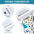thumbnail image 3 of Yayeee 40oz Stainless Steel Tumbler with Straw and Handle Double-Wall Insulated Travel Water Bottle, Colorful Triangles, 3 of 8